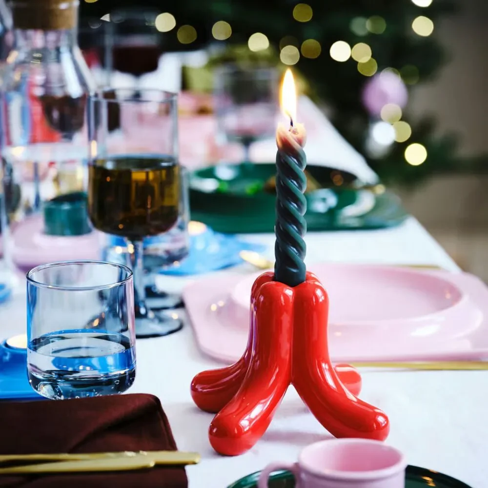 IKEA VINTERFINT Candlestick, Red, 4